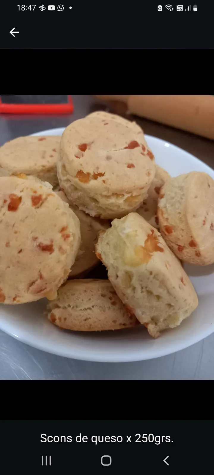 Scons de queso 🧀 x 250gs